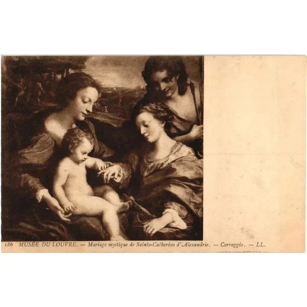 186 MUSÉE DU LOUVRE. Mariage mystique de Sainte-Catherine d'Alexandrie Postcard